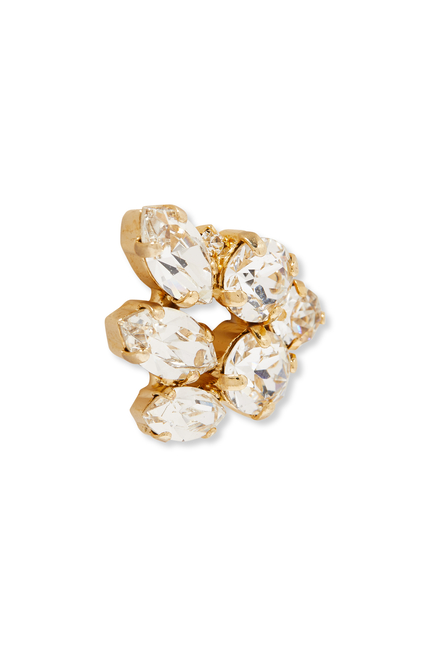 Cora Ear Cuffs, 18k Gold-Plated Brass & Swarovski Crystals